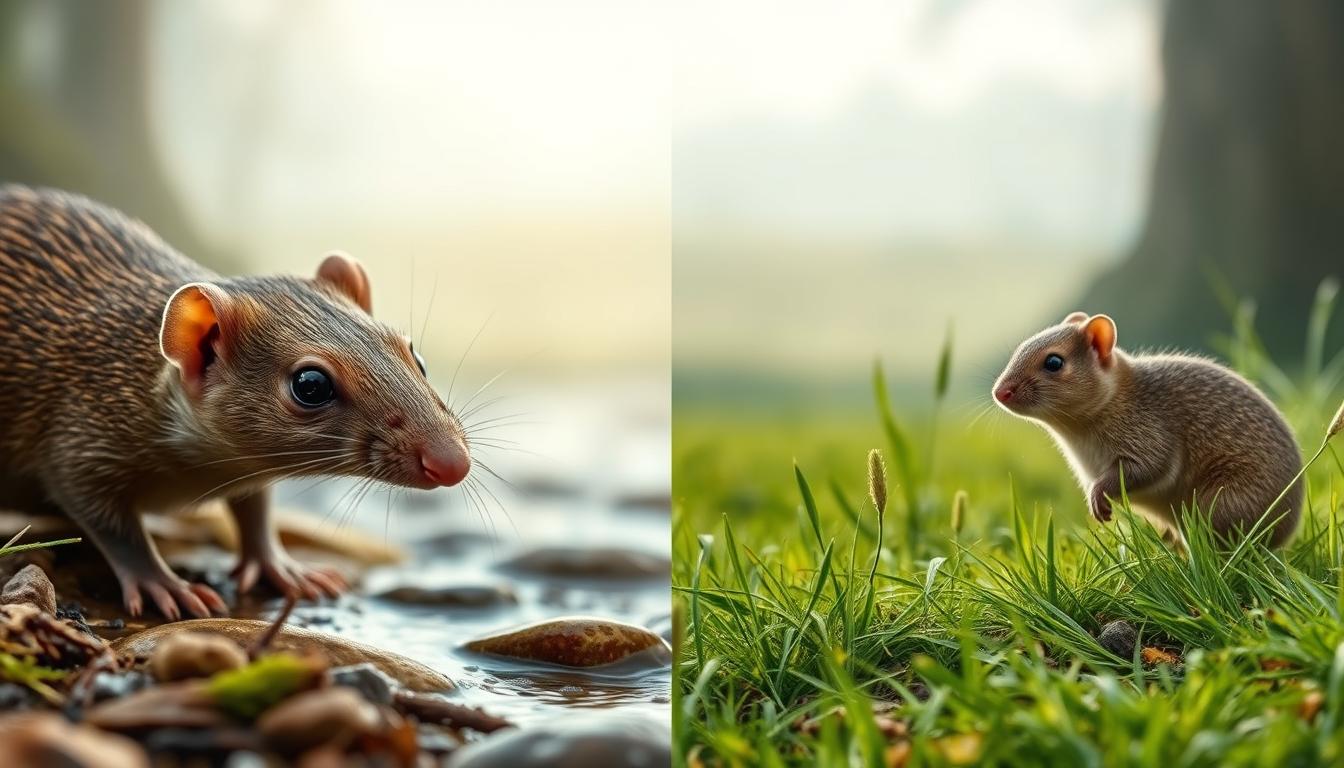 Ryjówka a nornica